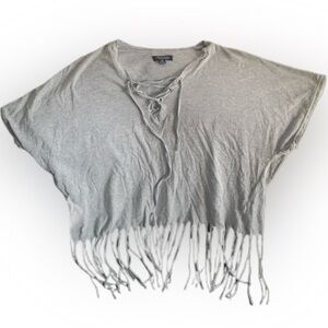 Pre Owned Women's Rouge Collection Shirt Fringe Bottom Lace Sz XXL Hippie Vibe